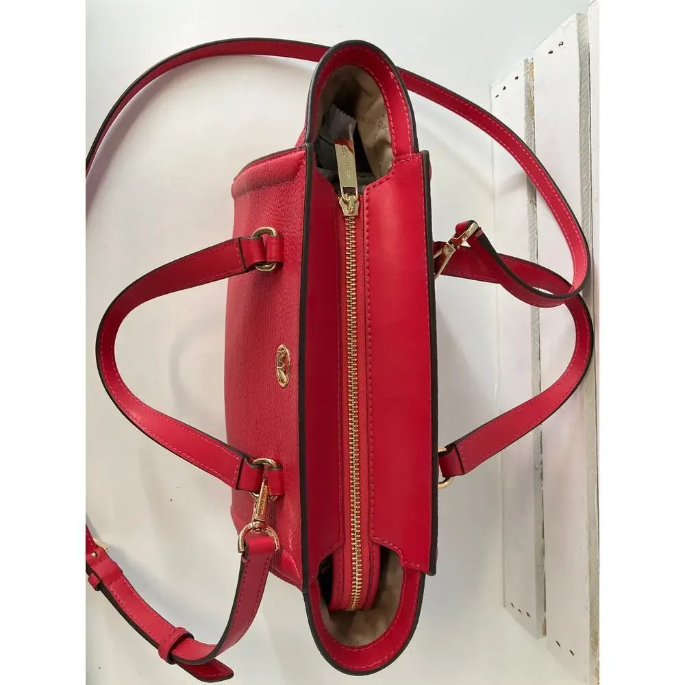 MICHAEL KORS WATERMELON COLOR PEBBLED LEATHER CROSSBODYBAG